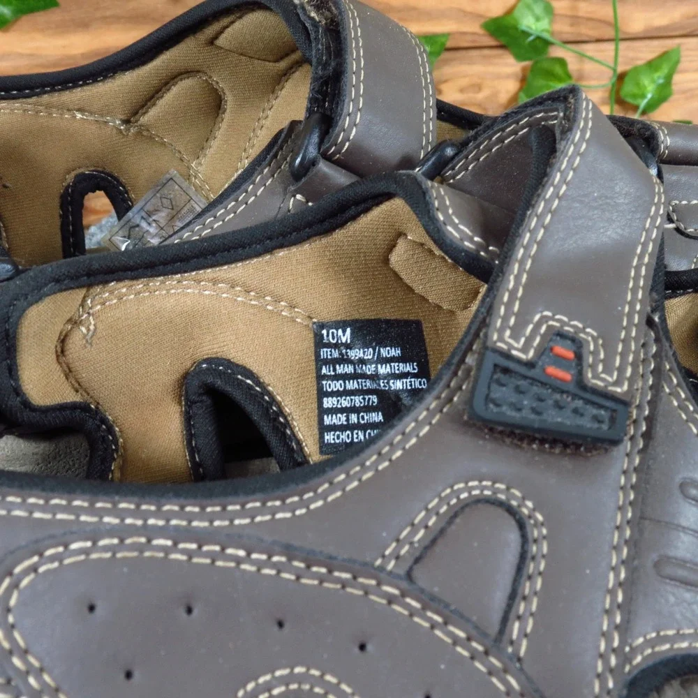 Khombu Noah Men's Size‎ 10 Brown Synthetic Sport Sandals Outdoor Comfort Walking